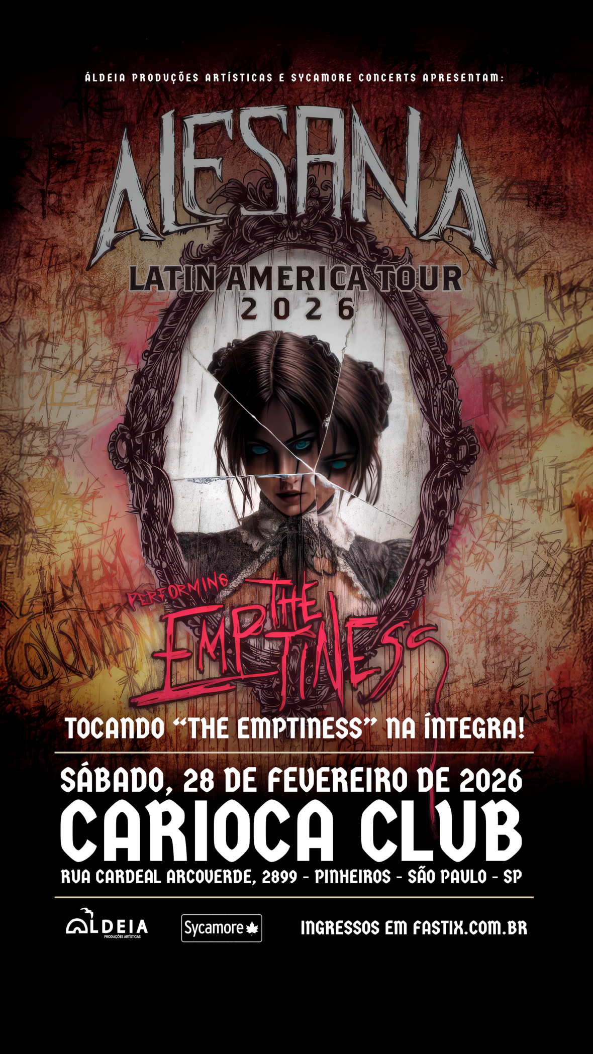 Alesana celebra 15 anos de The Emptiness em show único em São Paulo