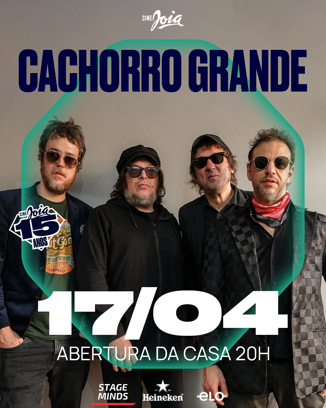 Cachorro Grande fará show no Cine Joia