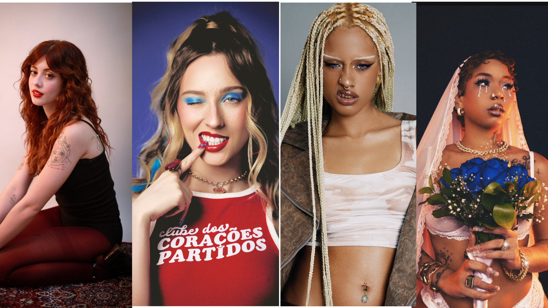 Rock in Rio 2026 terá dia 100% feminino no Palco Supernova. Da esquerda para direita, Ananda, Isa Buzzi, Museu Maya e Nanda Tsunami