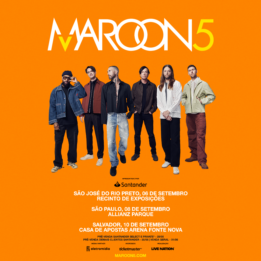 Maroon 5 anuncia shows no Brasil em setembro de 2026